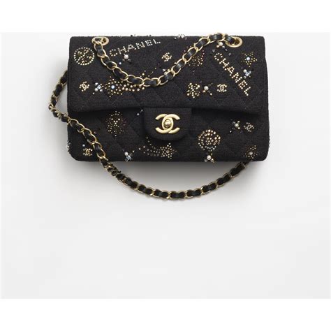 chanel caviar bag black - Small classic handbag, Grained calfskin & gold.